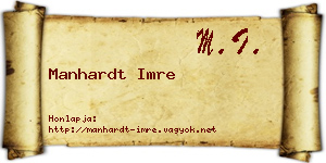 Manhardt Imre névjegykártya